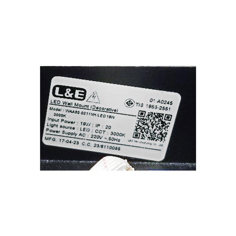 ไฟกิ่งภายใน LED L&E 01-A0245 19 วัตต์ WARM WHITE สีขาว 1 หัว