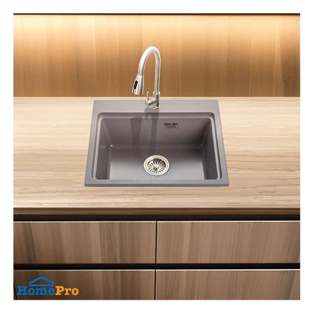 ซิงค์ฝัง 1 หลุม AXIA METALLICA 56 สีเทา_3