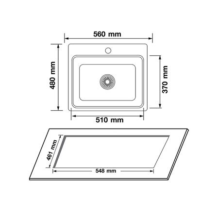 ซิงค์ฝัง 1 หลุม AXIA METALLICA 56 สีเทา_4