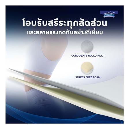 ที่นอน 6 ฟุต MIDAS FREEDOM PLUS พร้อมหมอนหนุน 2 ชิ้น_7