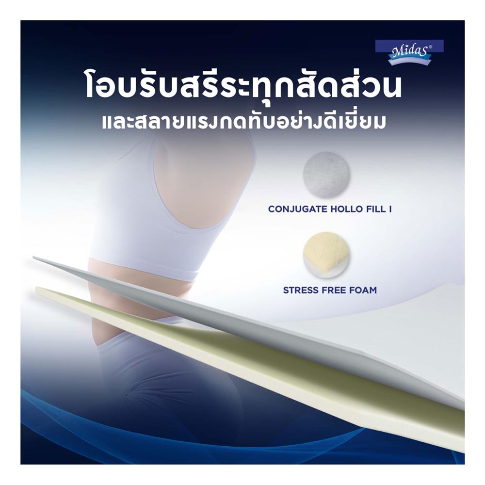 ที่นอน 3.5 ฟุต MIDAS FREEDOM PLUS พร้อมหมอนหนุน 1 ชิ้น