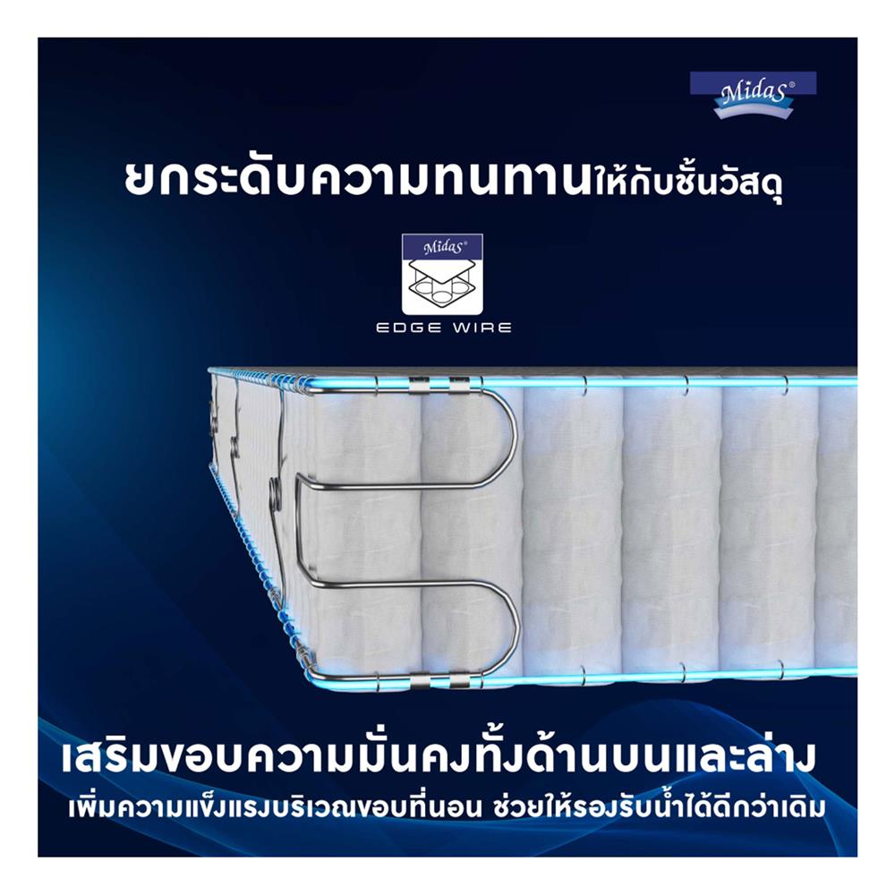 ที่นอน 3.5 ฟุต MIDAS FREEDOM PLUS พร้อมหมอนหนุน 1 ชิ้น