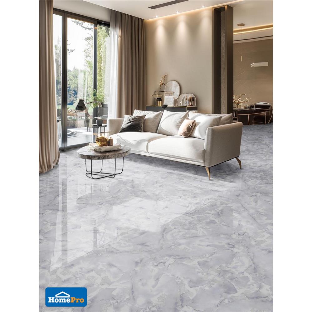 กระเบื้องพื้น 18x18 นิ้ว TARA เฮเซล เทา PM 1 ตร.ม.