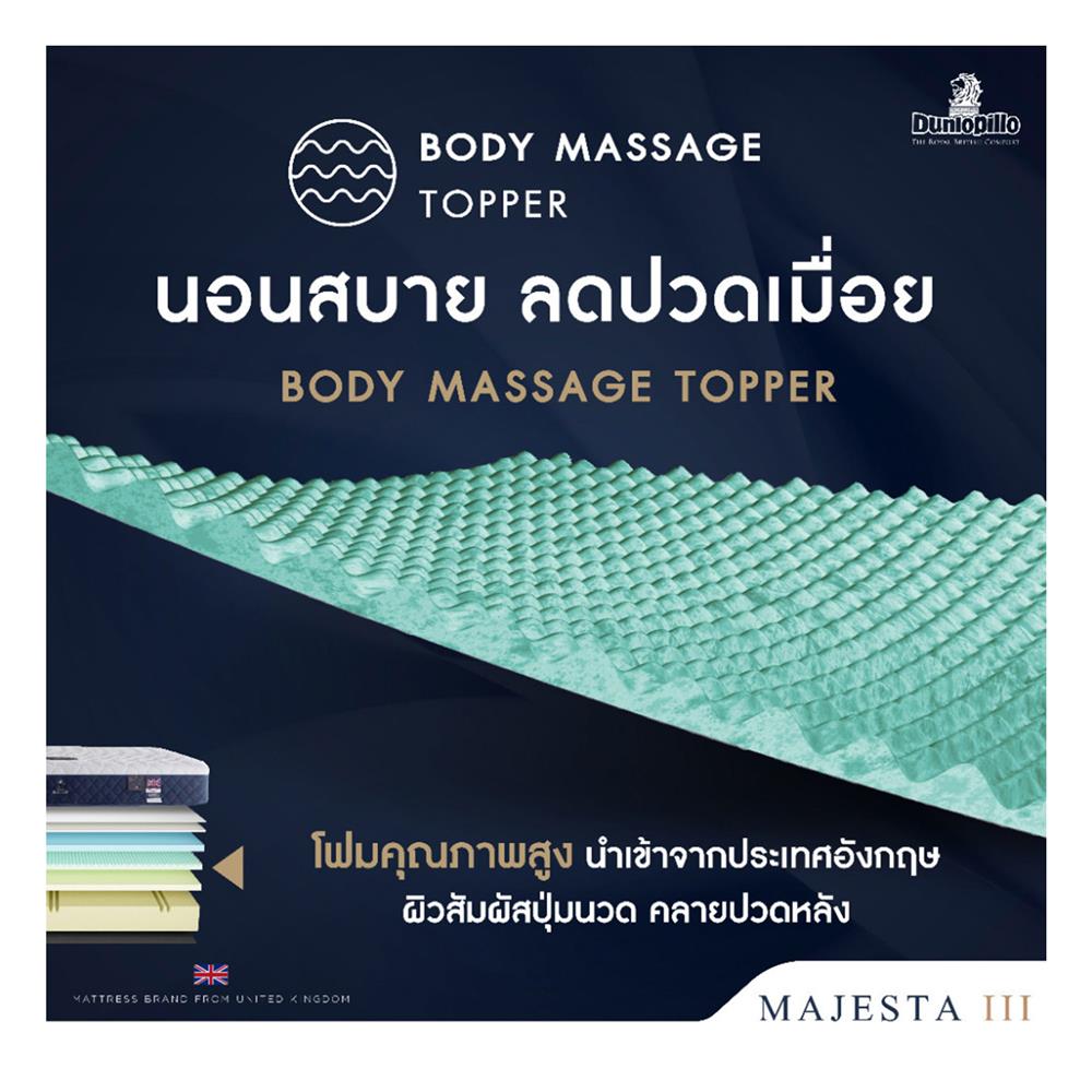 ที่นอน 5 ฟุต DUNLOPILLO MAJESTA III พร้อมหมอนหนุน 2 ชิ้น