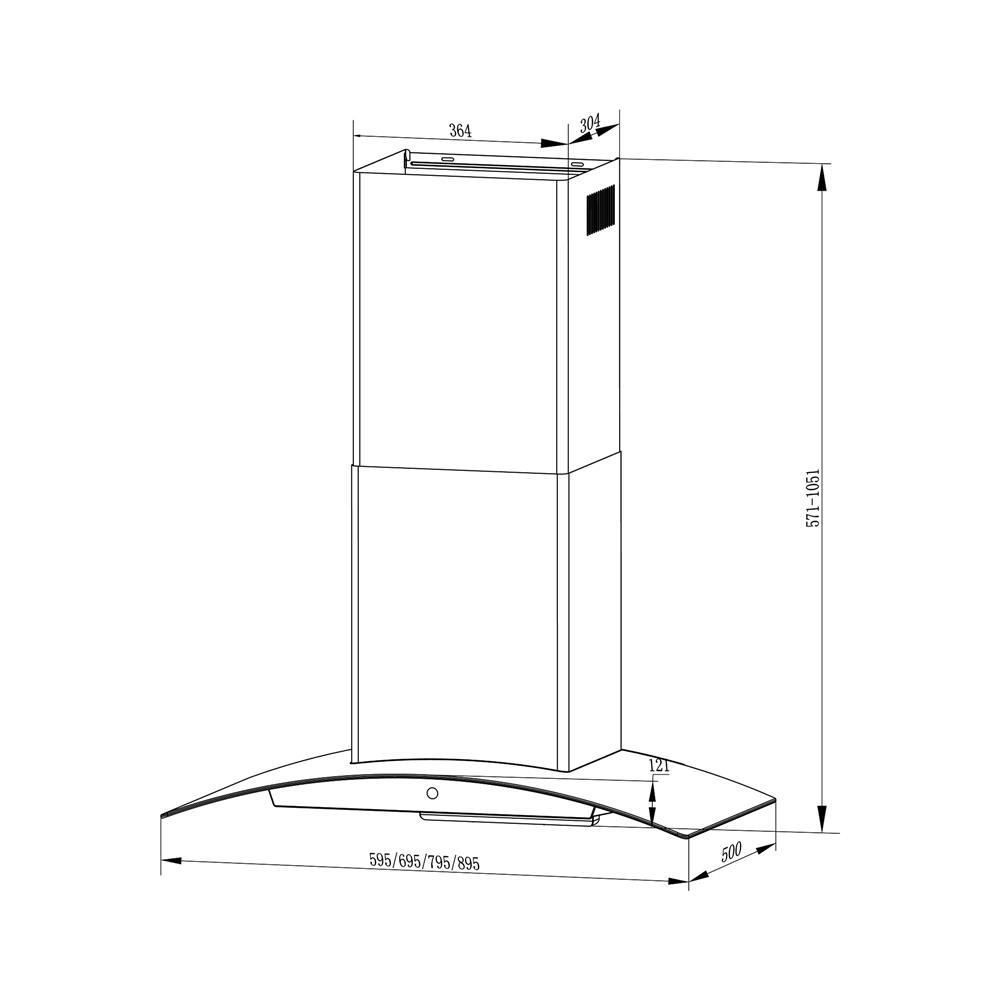 เตาฝัง+เครื่องดูดควัน LINEA S72 2G AIAL+NCW 90 T30
