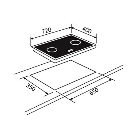 เตาฝัง+เครื่องดูดควัน LINEA S72 2G AIAL+NCW 90 T30_4