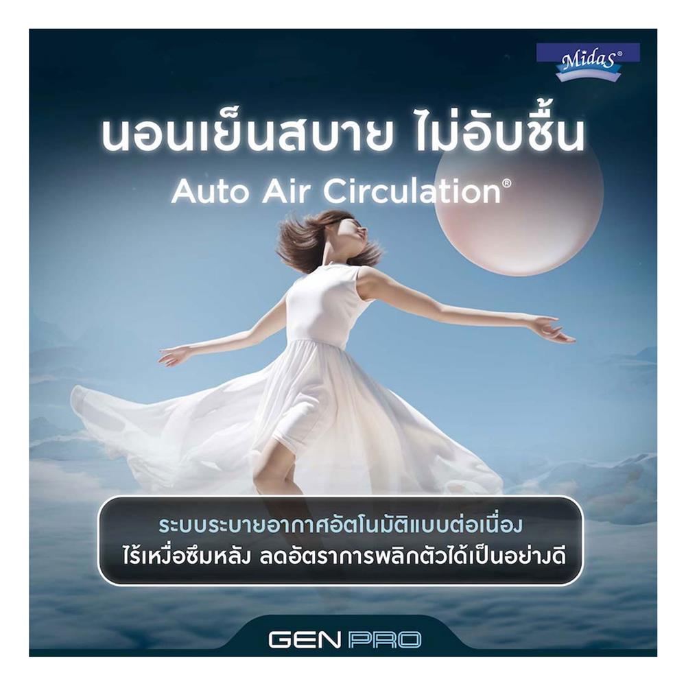 ที่นอน 3.5 ฟุต MIDAS GEN PRO พร้อมหมอนหนุน 1 ชิ้น