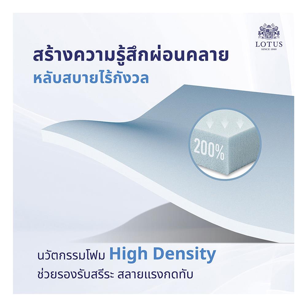 ที่นอน 3.5 ฟุต LOTUS PRECISE II สีน้ำเงิน พร้อมหมอนหนุน 1 ชิ้น