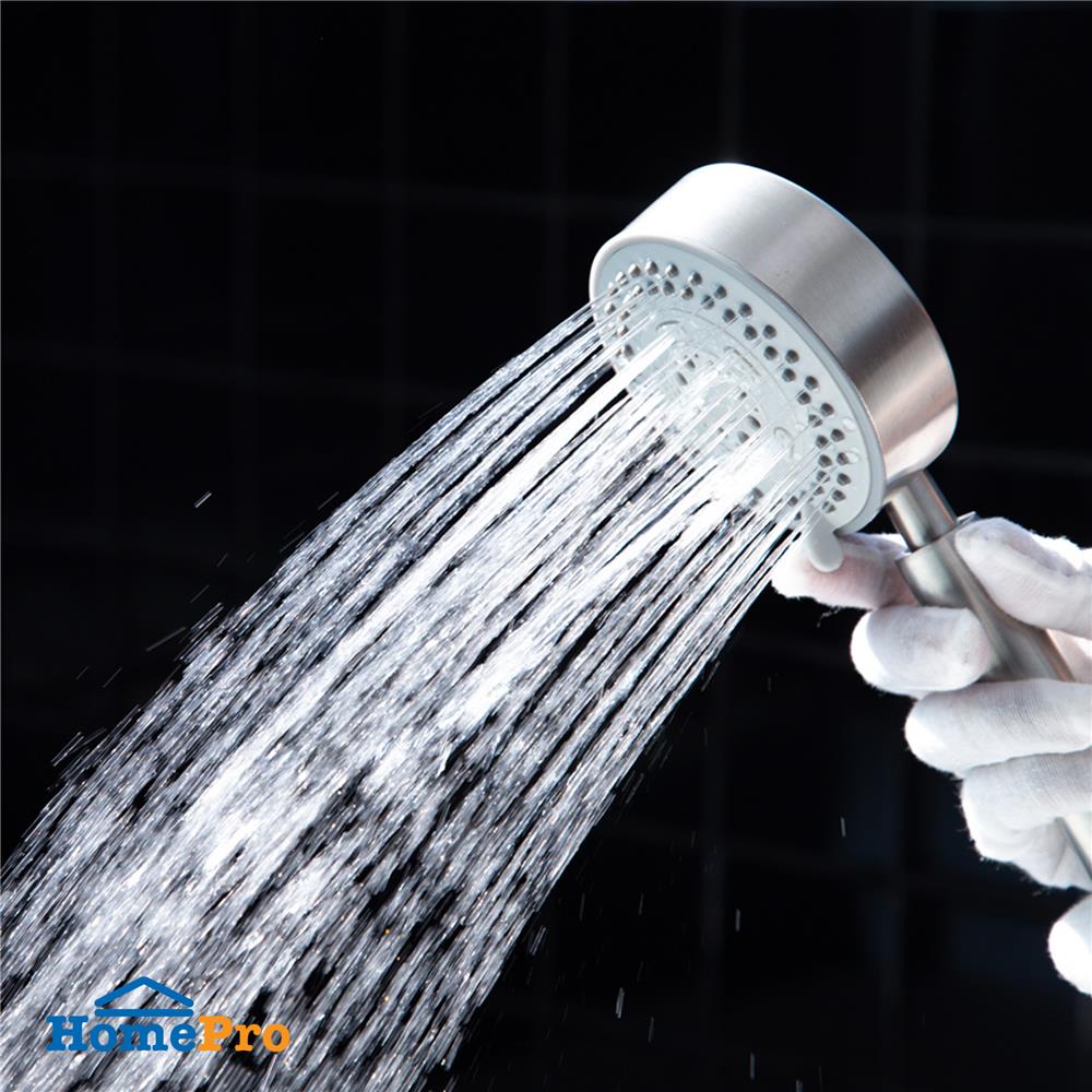 ชุดฝักบัวพร้อมราวเลื่อน RASLAND STN-2024-RAIL สีเงิน