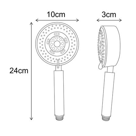 ชุดฝักบัวพร้อมราวเลื่อน RASLAND STN-2024-RAIL สีเงิน_6