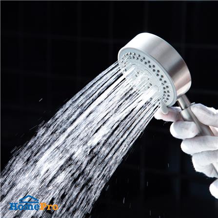 ชุดฝักบัวพร้อมราวเลื่อน RASLAND STN-2024-RAIL สีเงิน_4