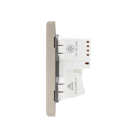 ชุดเต้ารับเดี่ยว 3 ขา พร้อม USB และ TYPE-C SAHN D10LUSBC-G สีทอง_2