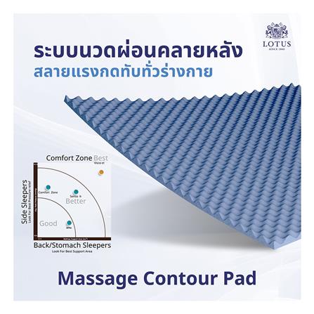ที่นอน 6 ฟุต LOTUS PRECISE II สีน้ำตาล พร้อมหมอนหนุน 2 ชิ้น_8