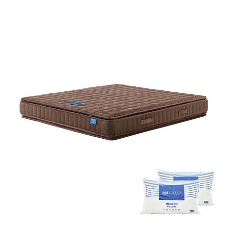 ที่นอน 5 ฟุต LOTUS PRECISE II สีน้ำตาล พร้อมหมอนหนุน 2 ชิ้น_0