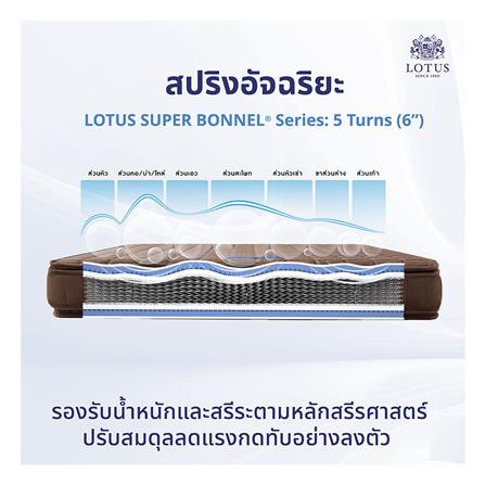 ที่นอน 5 ฟุต LOTUS PRECISE II สีน้ำตาล พร้อมหมอนหนุน 2 ชิ้น_9