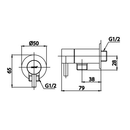 วาล์วฝักบัว 1 ทาง COTTO CT1264C53(HM)_1