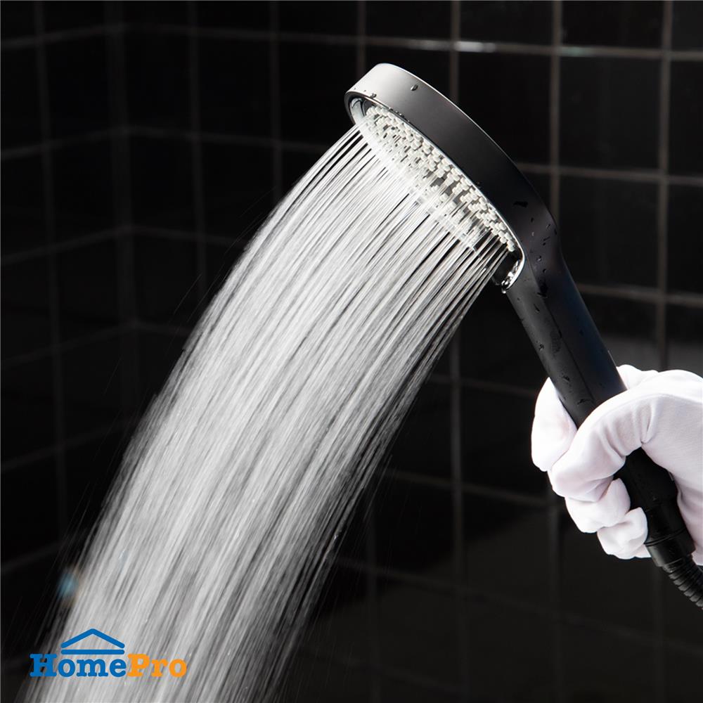 ชุดฝักบัวสายอ่อน 5 ระดับ RASLAND RA D414-BLACK สีดำ