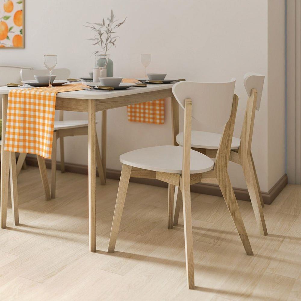 เก้าอี้ทานข้าว KONCEPT VERI 19205650 สีลินด์เบิร์ก/ขาว