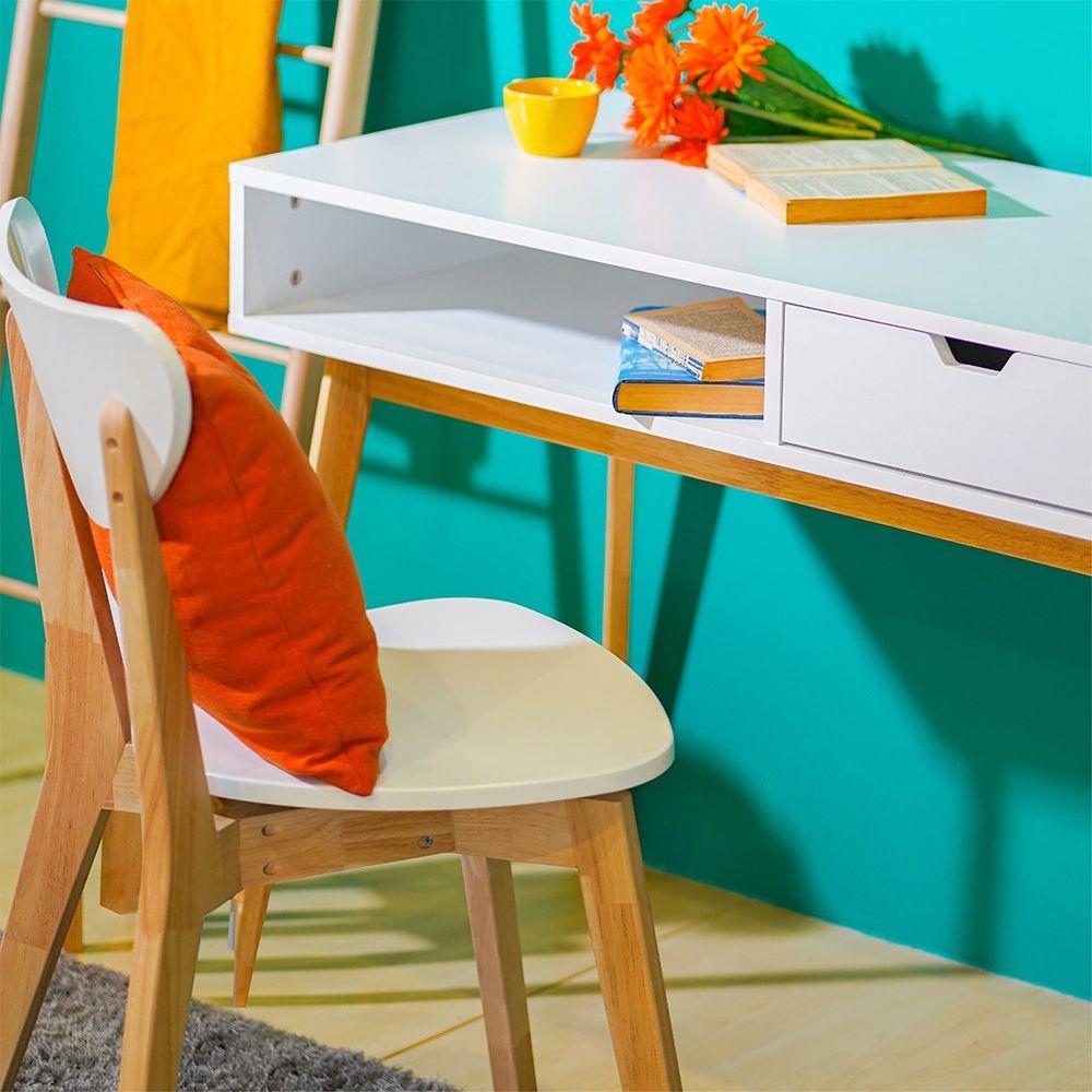 เก้าอี้ทานข้าว KONCEPT VERI 19205650 สีลินด์เบิร์ก/ขาว