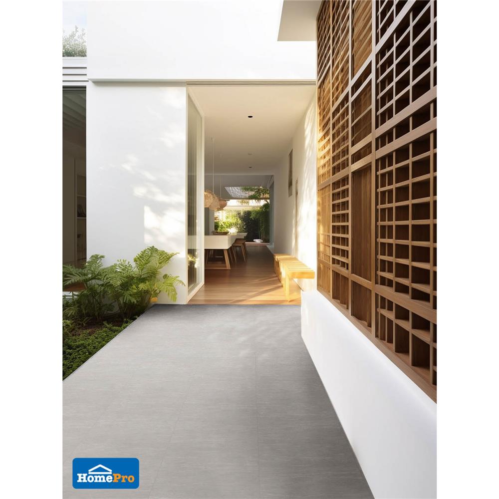 กระเบื้องพื้นพอร์ซเลน 60x60 ซม. CERGRES ทเวนเต้ เทาอ่อน A 1.44 ตร.ม.