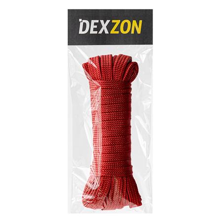 เชือกถักแบน DEXZON 3/4 นิ้วX10 ม. สีแดง_1