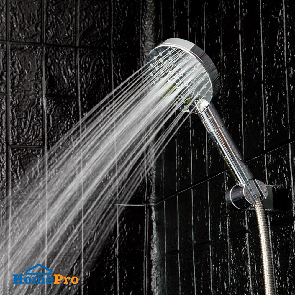 ชุดฝักบัวสายอ่อน 3 ระดับ RASLAND RA D412-CLICK สีโครม