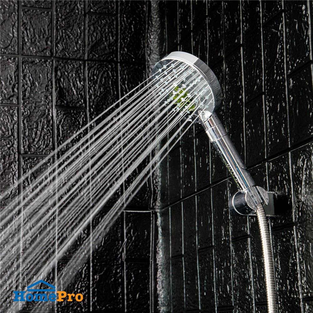 ชุดฝักบัวสายอ่อน 3 ระดับ RASLAND RA D412-CLICK สีโครม