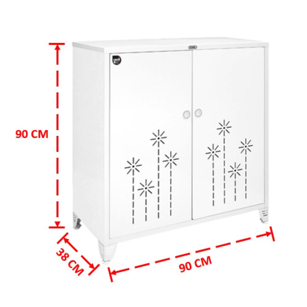 ตู้วางรองเท้า 10-12 คู่ SURE SC-090 สีขาว