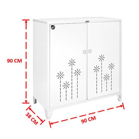 ตู้วางรองเท้า 10-12 คู่ SURE SC-090 สีขาว_4