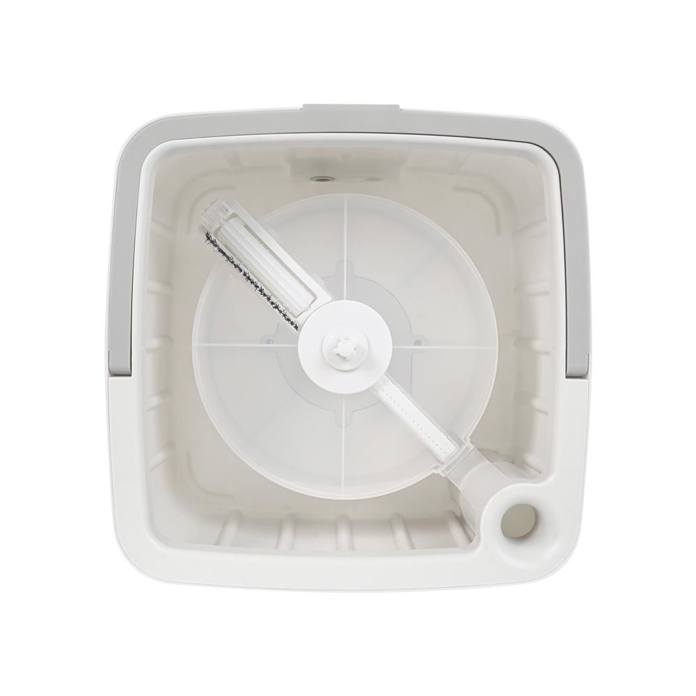 ชุดอุปกรณ์ถังปั่นเดี่ยวทรงเหลี่ยมพร้อมไม้ม็อบ ACCO NAMI สีเทา