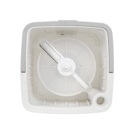 ชุดอุปกรณ์ถังปั่นเดี่ยวทรงเหลี่ยมพร้อมไม้ม็อบ ACCO NAMI สีเทา_4