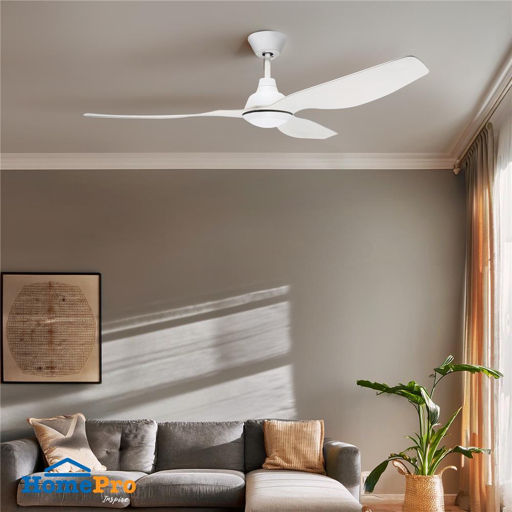 พัดลมโคมไฟ LED CARINI CFD503101BK 15 วัตต์ DAYLIGHT 52 นิ้ว สีขาว
