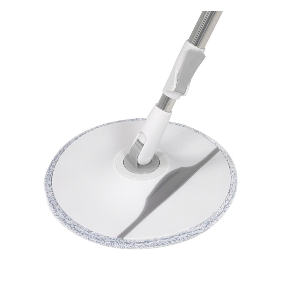 ชุดอุปกรณ์ถังปั่นเดี่ยวทรงกลมพร้อมไม้ม็อบ ACCO NAMI สีเทา