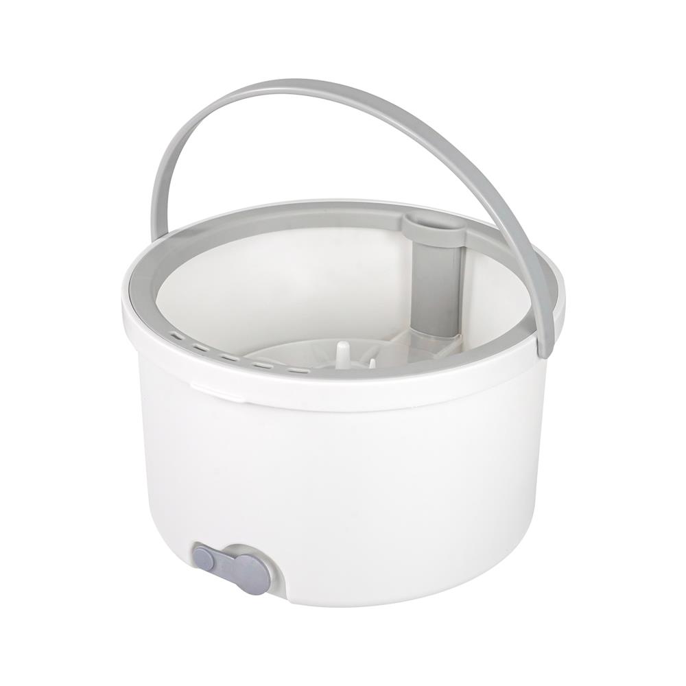 ชุดอุปกรณ์ถังปั่นเดี่ยวทรงกลมพร้อมไม้ม็อบ ACCO NAMI สีเทา