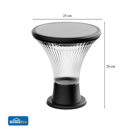 ไฟหัวเสา SOLAR CARINI HK-K2019 3 วัตต์ WARM WHITE สีดำ_5