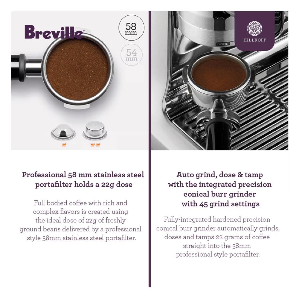 เครื่องชงกาแฟ BREVILLE BES 990 สีเงิน