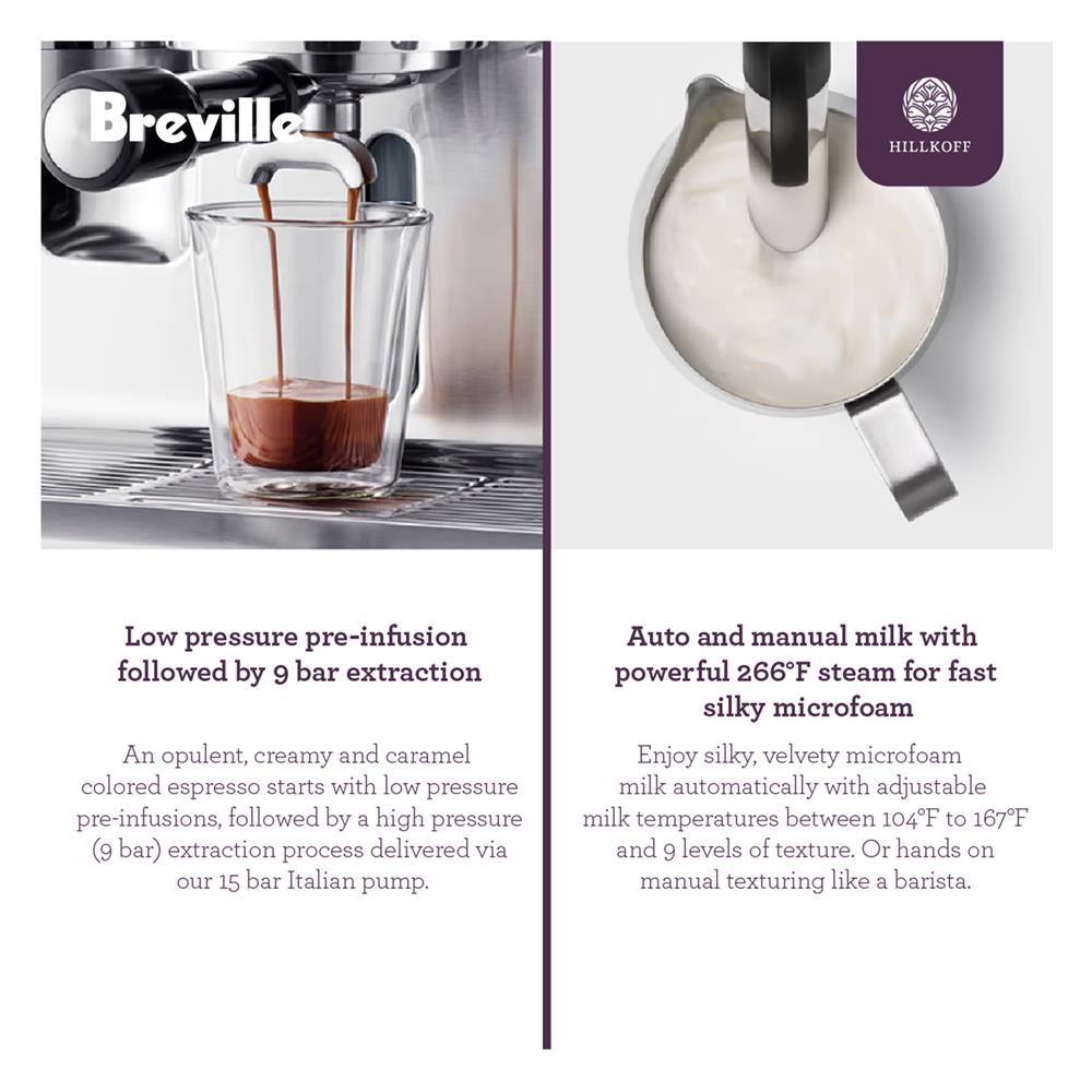 เครื่องชงกาแฟ BREVILLE BES 990 สีเงิน