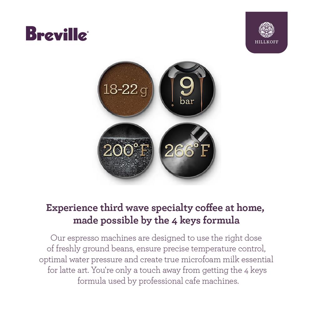 เครื่องชงกาแฟ BREVILLE BES 990 สีเงิน
