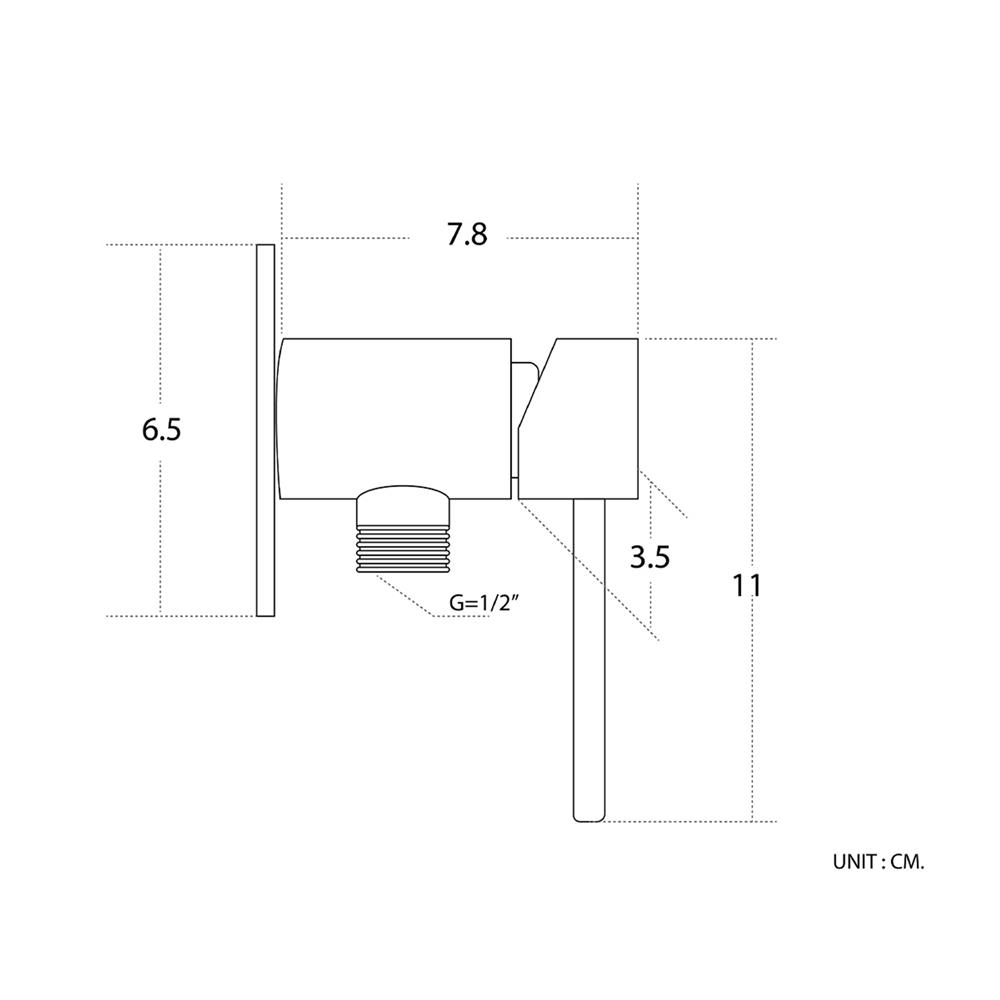 วาล์วฝักบัว 1 ทาง DONMARK GL-2312 สเตนเลส