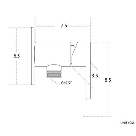 วาล์วฝักบัว 1 ทาง DONMARK GL-2313 สเตนเลส_4