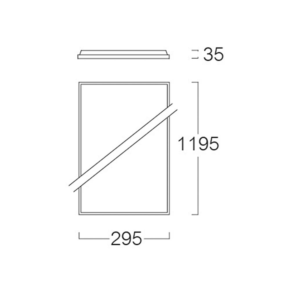 โคมฝังฝ้า LED LUMAX PANEL 9C-A0236 SMART 40 วัตต์ 30X120 ซม. COOL WHITE