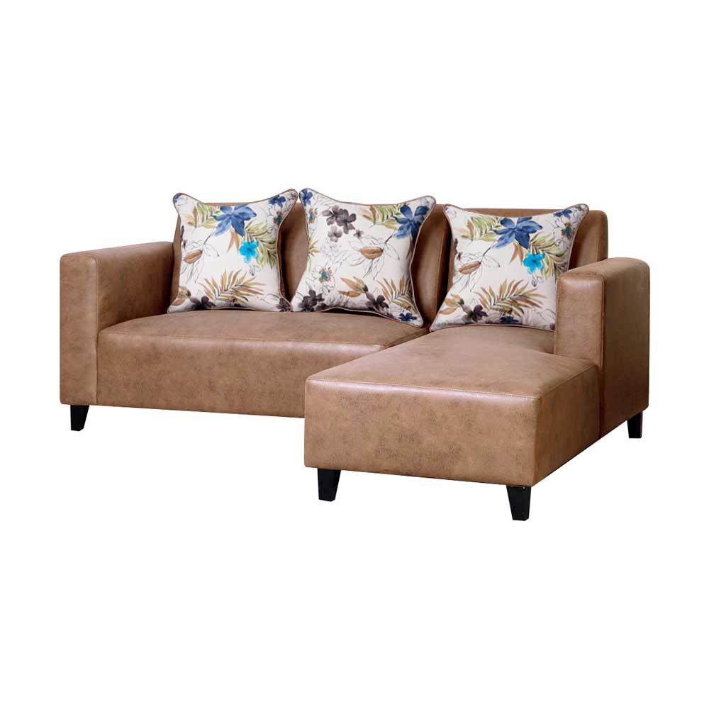 โซฟาเข้ามุมขวา AS FURNITURE LOFT LLBWU43 สีน้ำตาลอ่อน