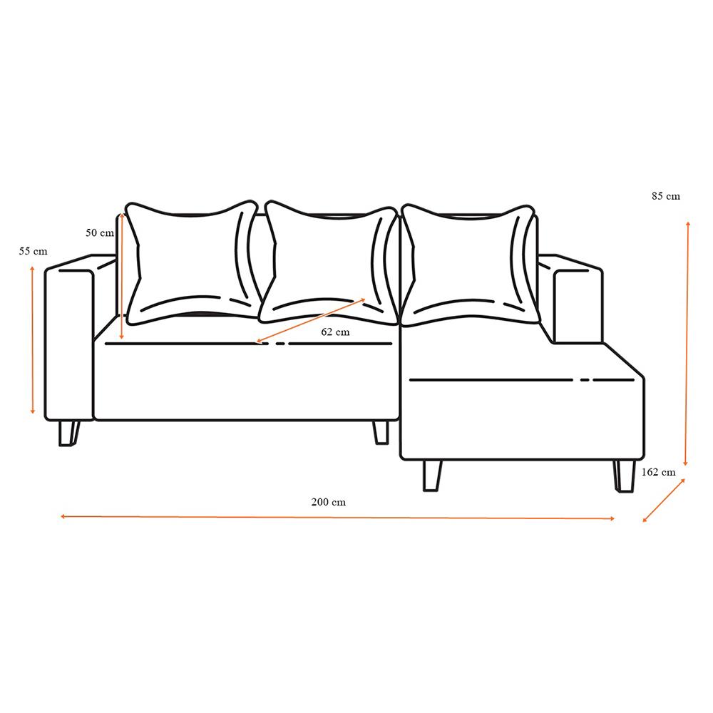 โซฟาเข้ามุมขวา AS FURNITURE LOFT LCGYU39 สีเทาอ่อน