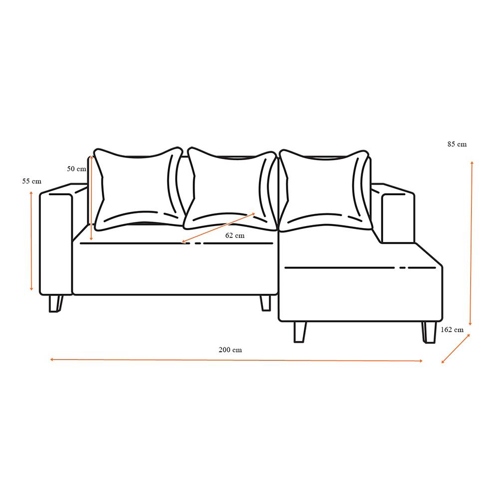 โซฟาเข้ามุมขวา AS FURNITURE LOFT LCBLC94 สีฟ้า