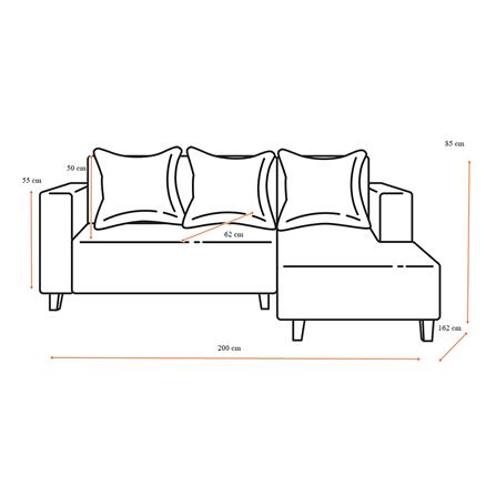 โซฟาเข้ามุมขวา AS FURNITURE LOFT LCBLC94 สีฟ้า_6