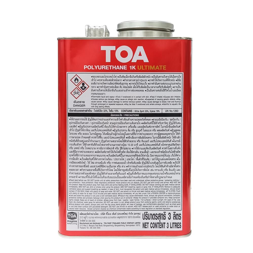 โพลียูรีเทนภายนอก TOA 1K ULTIMATE PG9904 ไม้ประดู่ โปร่งแสงเงา 3 ลิตร