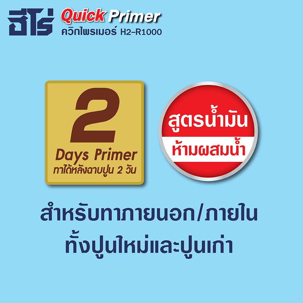 สีรองพื้นปูนอเนกประสงค์ WOODTECT QUICK PRIMER H-1000 สีขาว ด้าน 1 แกลลอน