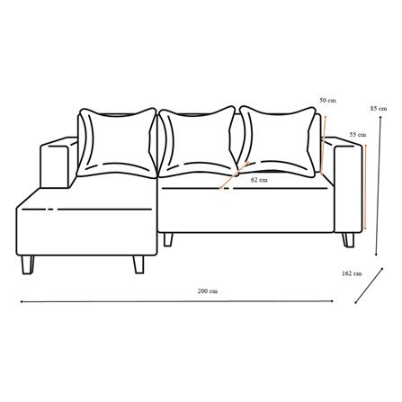 โซฟาเข้ามุมซ้าย AS FURNITURE LOFT RCGYU39 สีเทาอ่อน_6
