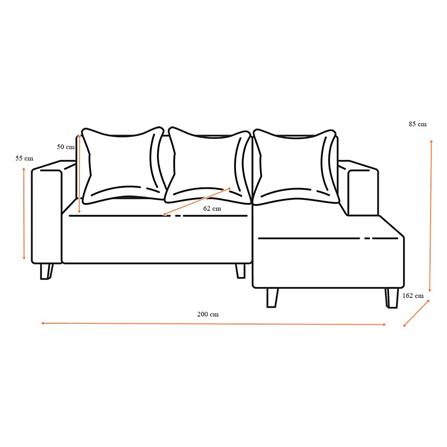 โซฟาเข้ามุมขวา AS FURNITURE LOFT LLBWU42 สีน้ำตาล_7