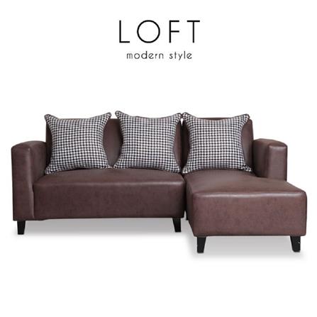 โซฟาเข้ามุมขวา AS FURNITURE LOFT LLBWU42 สีน้ำตาล_6